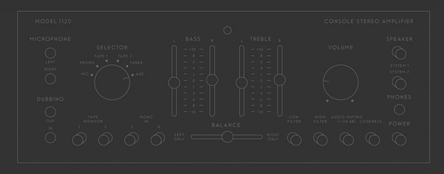 Stereo font.