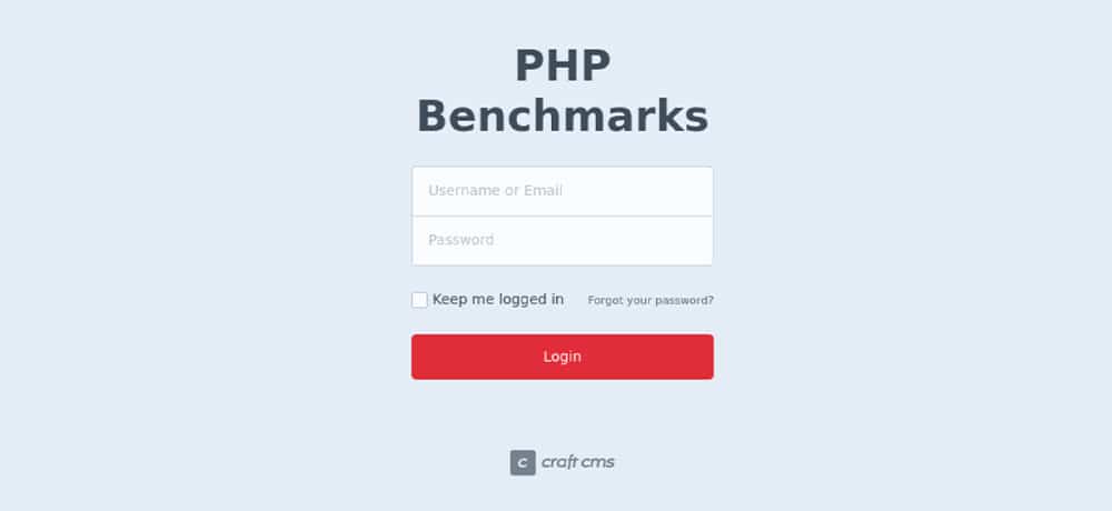 Screenshot of the tested Craft CMS page.
