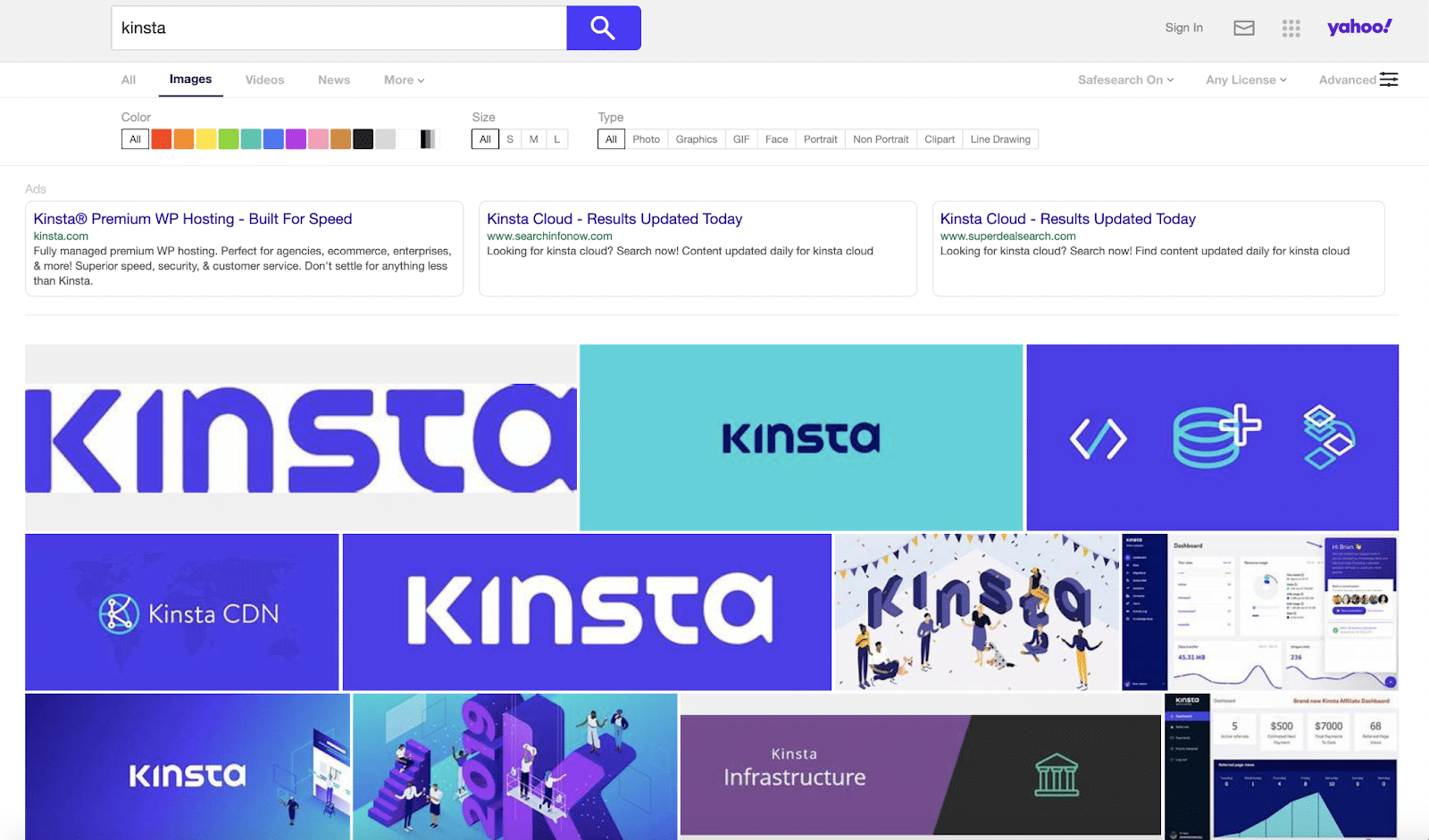 Yahoo image search engine.