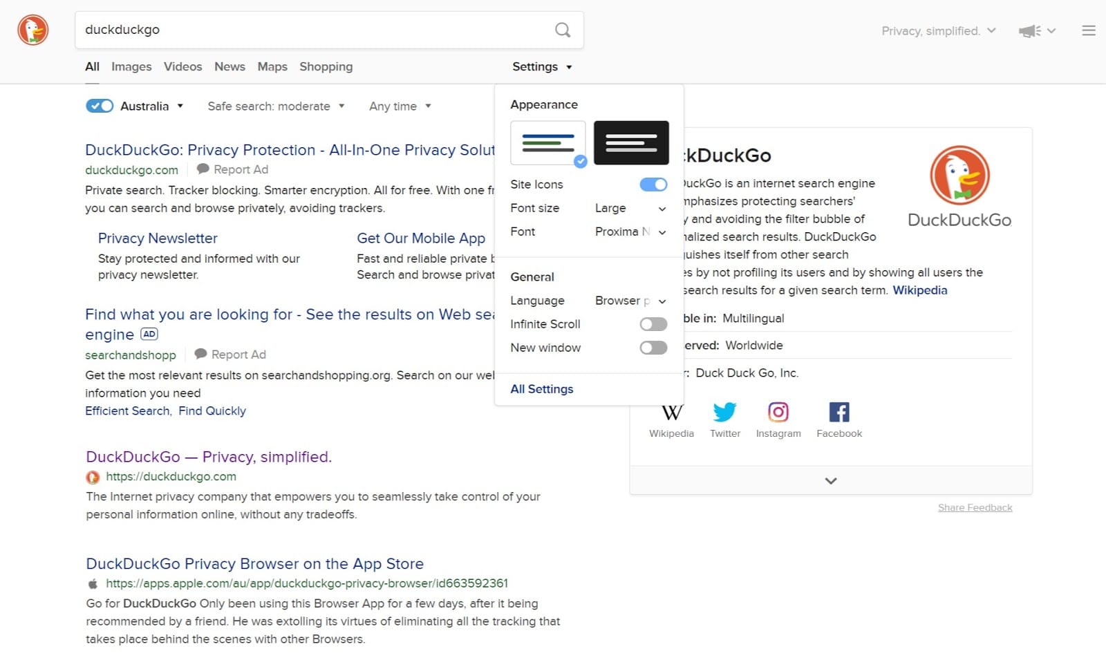 The DuckDuckGo 