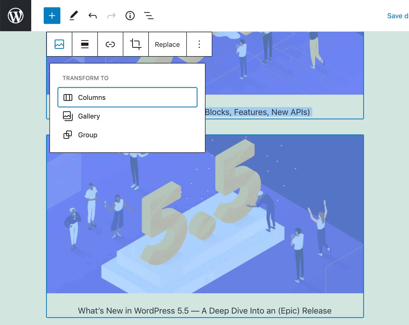 Select multiple blocks