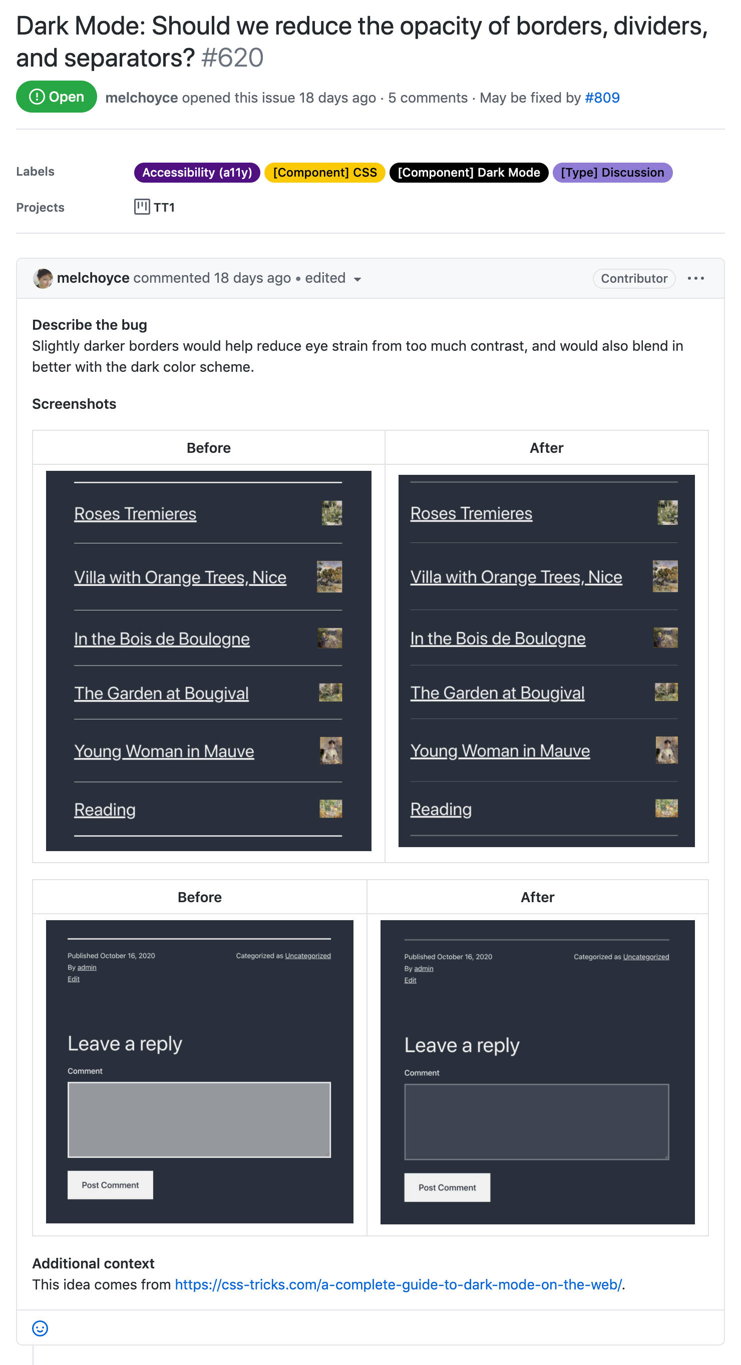 dark mode issue