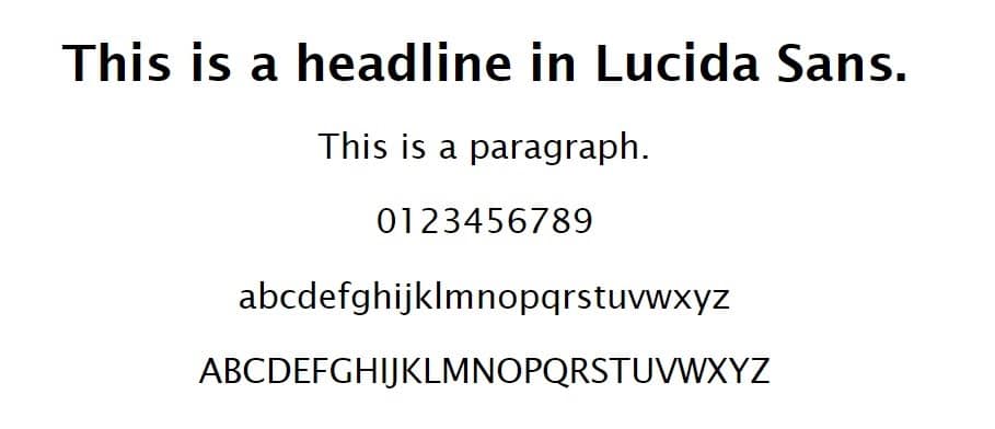 lucida sans font