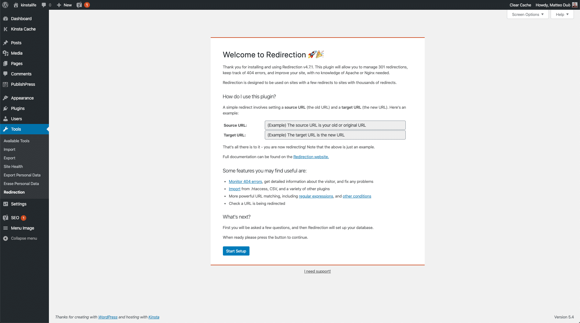Redirection WordPress plugin