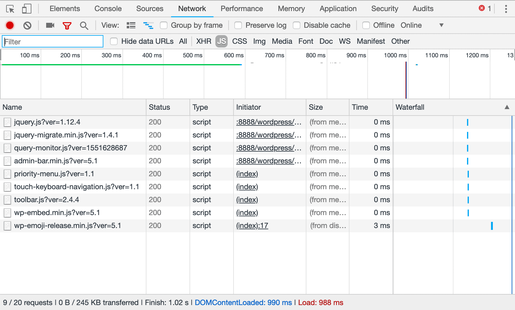 No CF7 script
