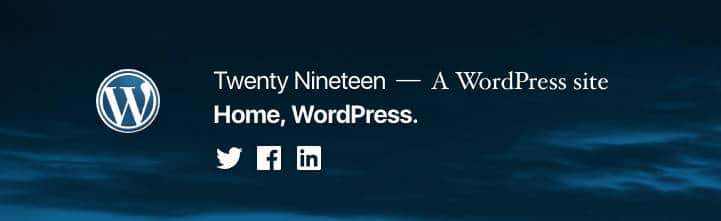 Twenty Nineteen header