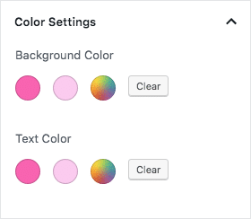 Block color palette