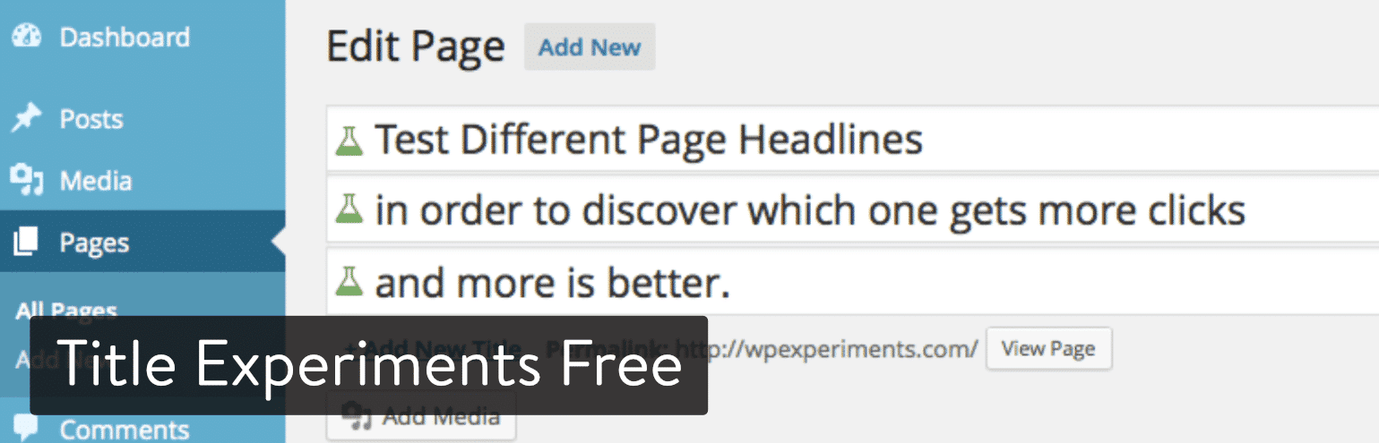 Title Experiments Free WordPress plugin