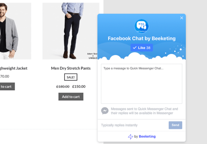 Facebook live chat for WordPress