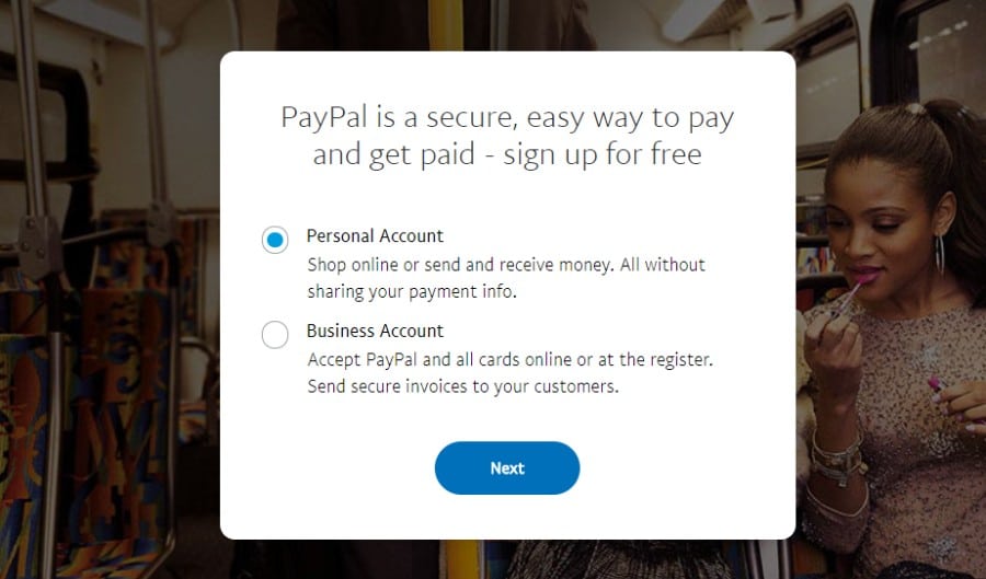 Choose PayPal account Choose PayPal account