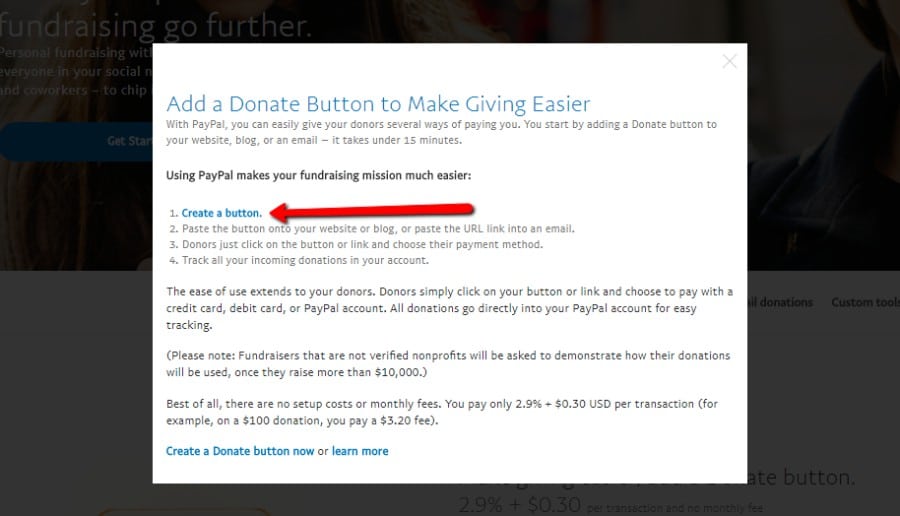 PayPal create button PayPal create button