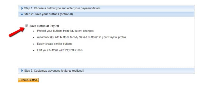 Save button at PayPal Save button at PayPal