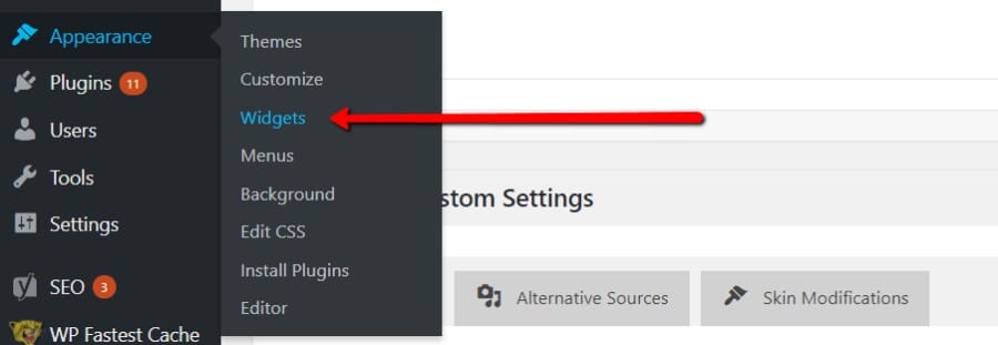 WordPress widgets WordPress widgets