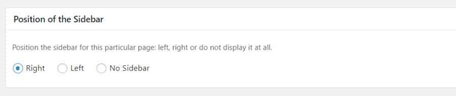 Position of WordPress sidebar Position of WordPress sidebar