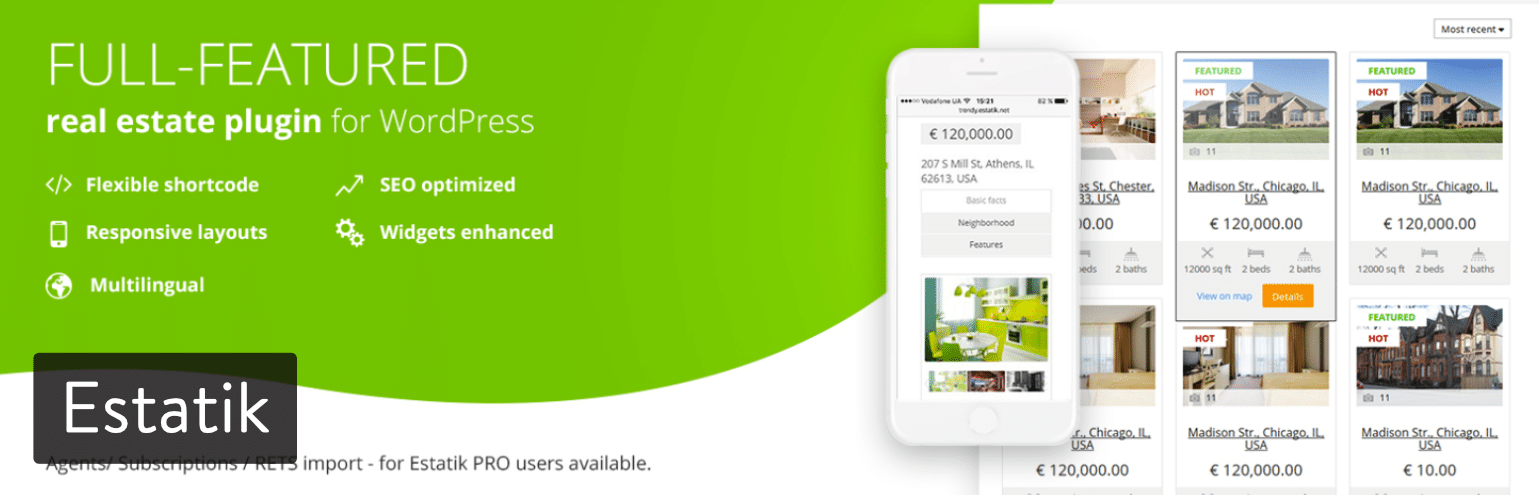Estatik WordPress real estate plugin Estatik WordPress real estate plugin