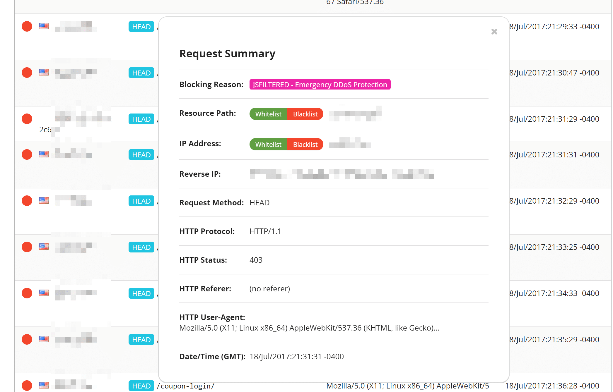 DDoS protection real-time
