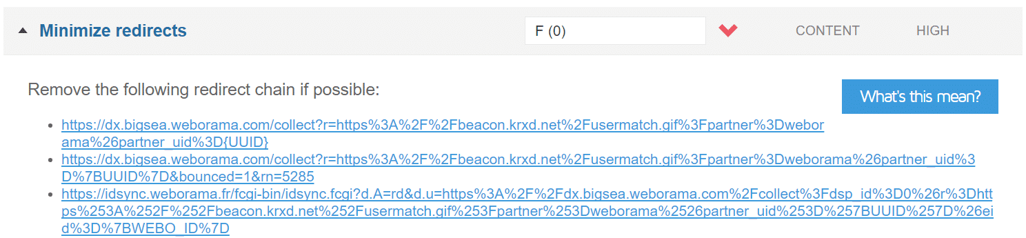 gtmetrix minimize redirects