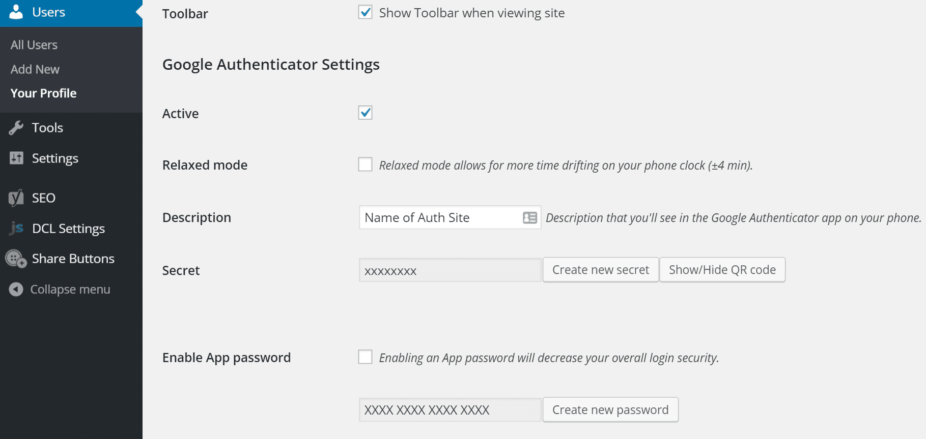 Two Factor Authentication WordPress plugin