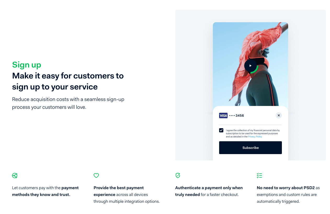 Adyen offers straightforward recurring billing