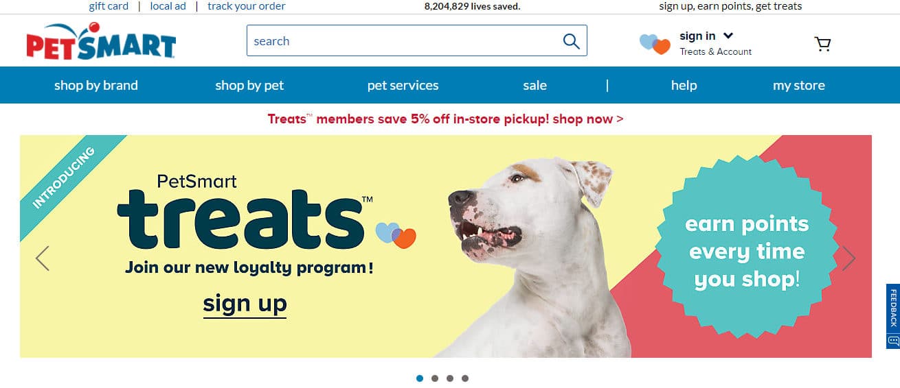 PetSmart different domain name