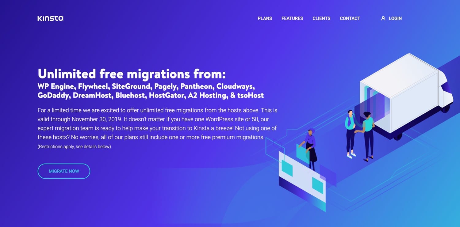 Kinsta free migrations