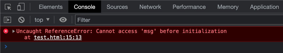 Uncaught ReferenceError in Chrome