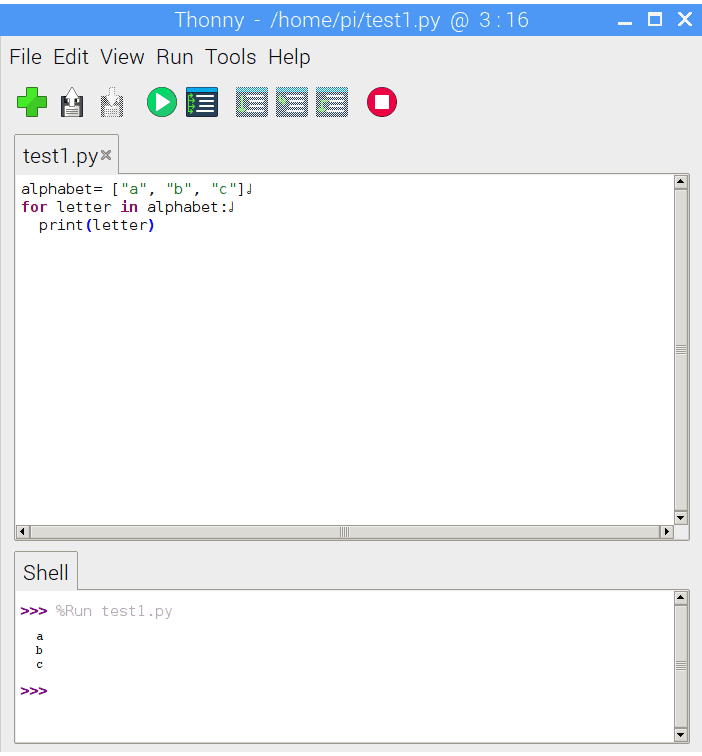 loop for in python