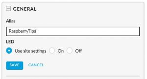 unifi set alias access point