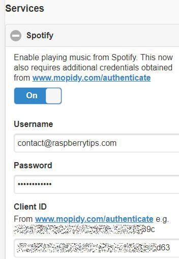 spotify settings musicbox