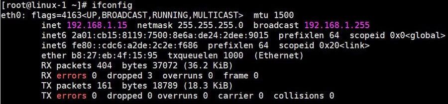centos ip address