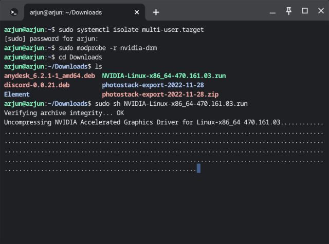 ubuntu nvidia .run driver