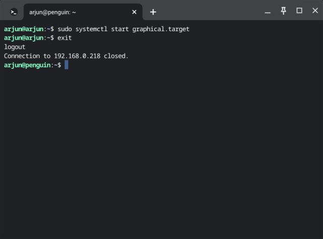 exit from ssh