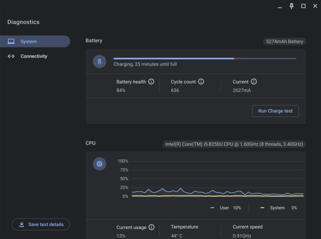 Chromebook's Diagnostic App