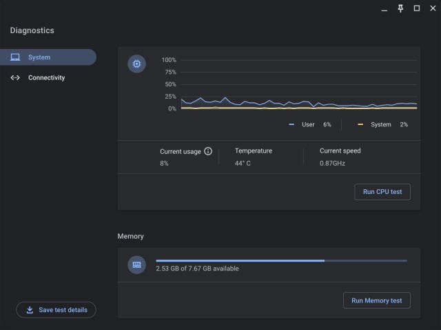 Chromebook's Diagnostic App