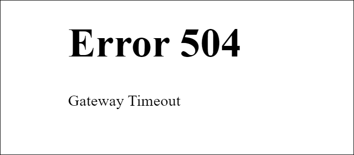 Error 504 in macOS.