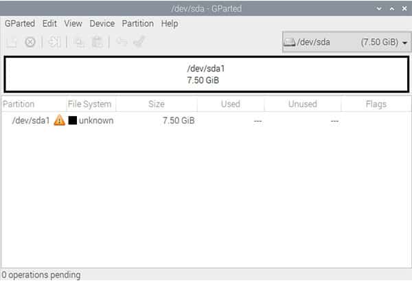 gparted partition manager