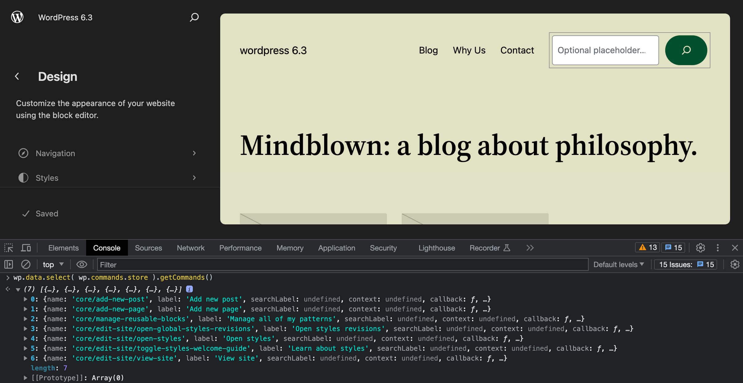 Access Revision history in WordPress 6.3