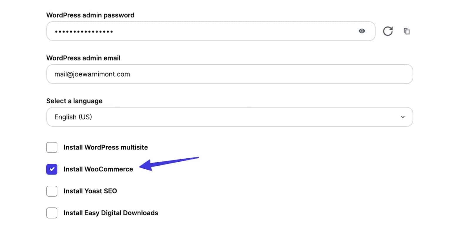 Adding WooCommerce in Kinsta hosting.