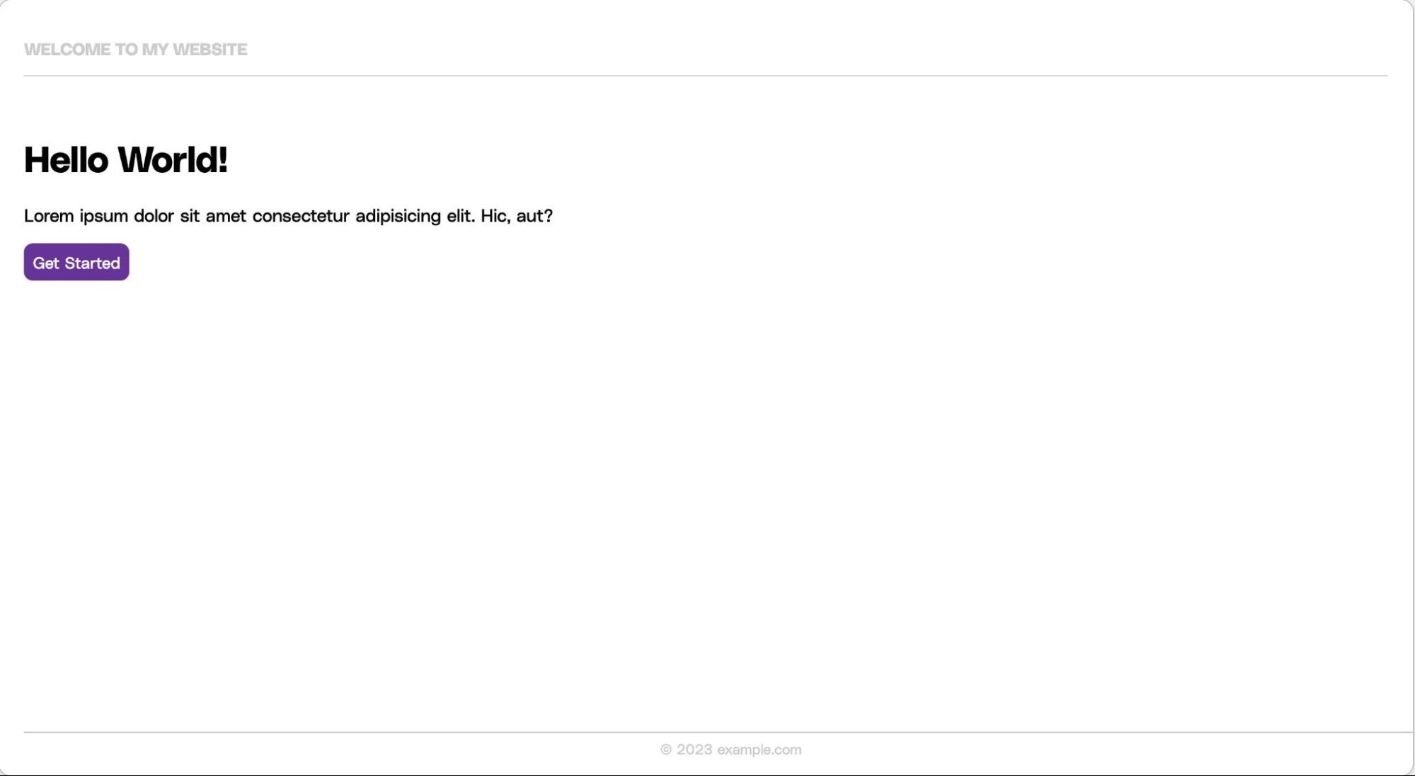 Hello world laravel
