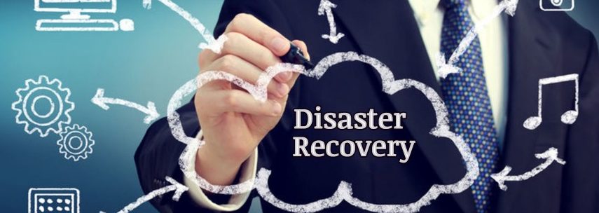 man drawing an image of a cloud with the words disaster recovery