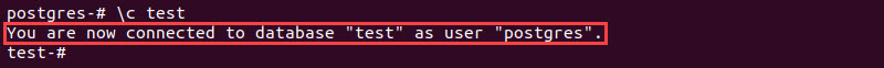 Connecting to a database in PostgreSQL.