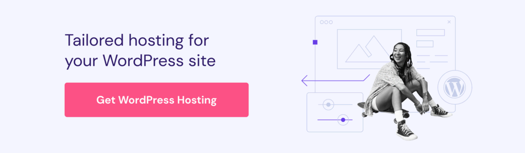 WordPress hosting banner