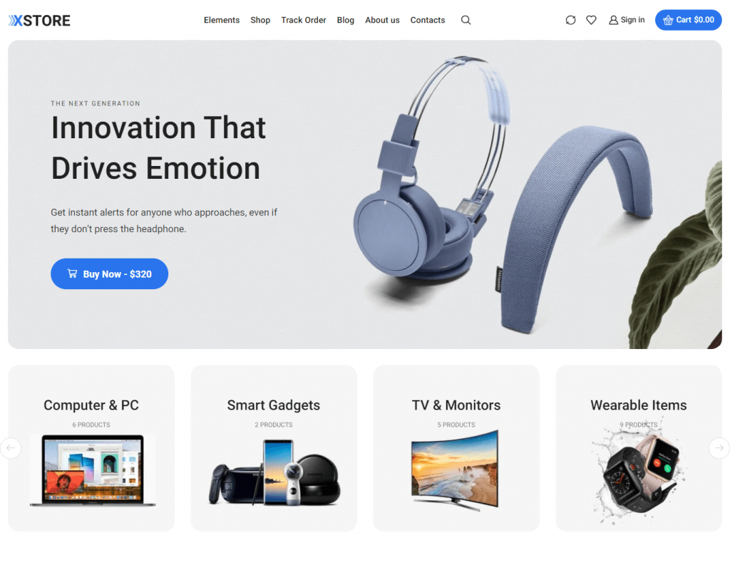 The XStore theme for minimalist WordPress stores