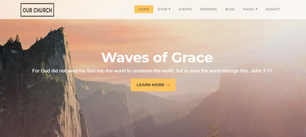 Our Church WordPress theme