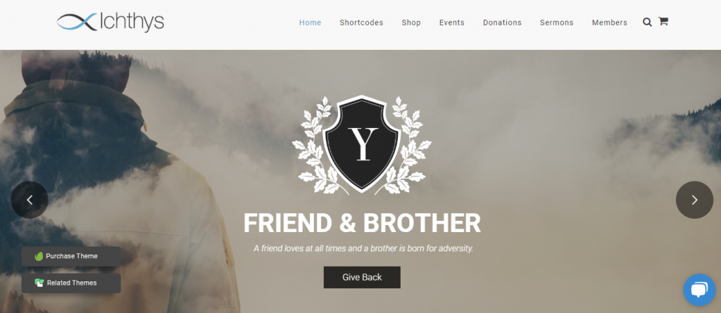Ichthys WordPress theme for churches