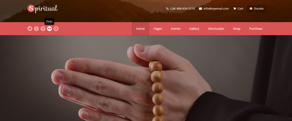 Spiritual WordPress theme for churches