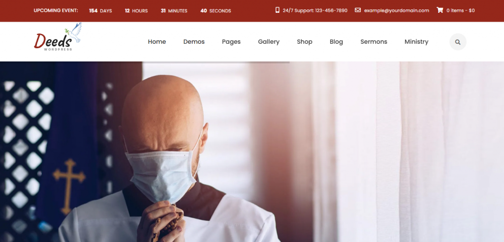 The Deeds WordPress theme for churches