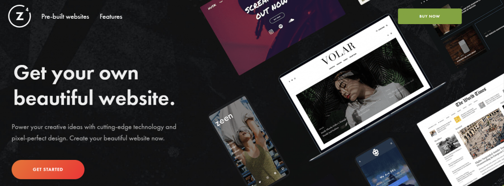 The demo page of Zeen