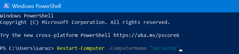 restart remote server